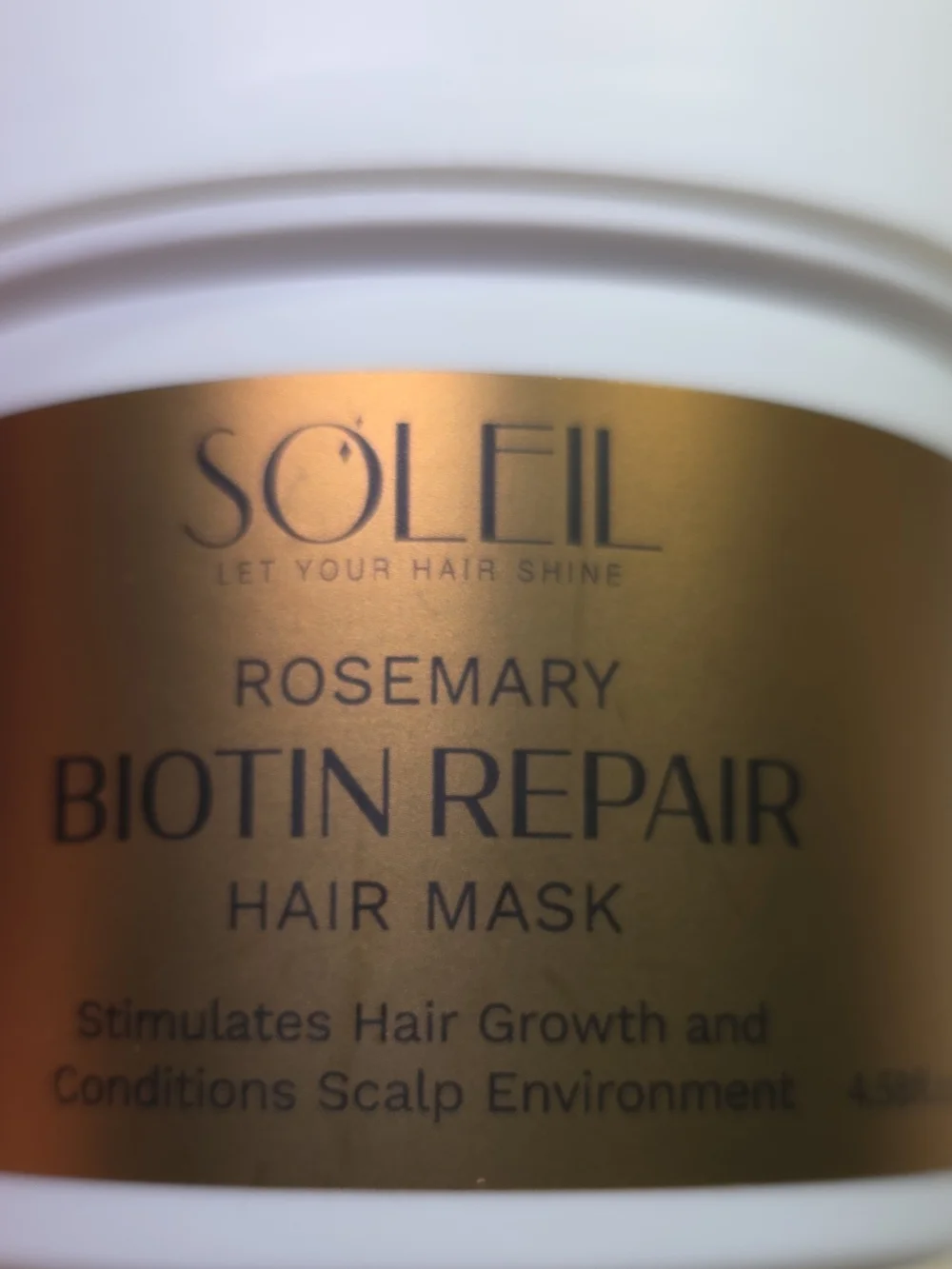 Soleil Rosemary Biotin Repair Hair Mask — Gold Nourishing Treatment